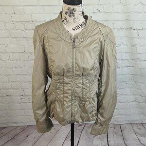 ELIE TAHARI tan lightweight windbreaker jacket 10